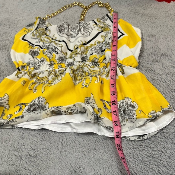 2B gold chains peplum top - Picture 5 of 11